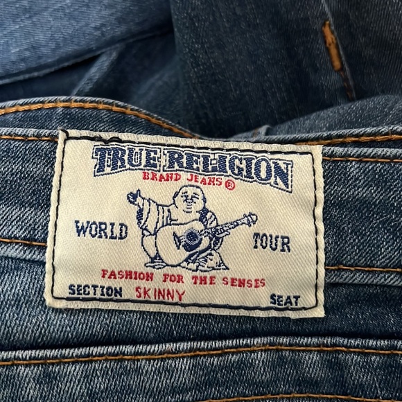 True Religion World Tour Section Skinny Low Waist Skinny Denim Jeans Size 27 Y2K - Picture 8 of 15